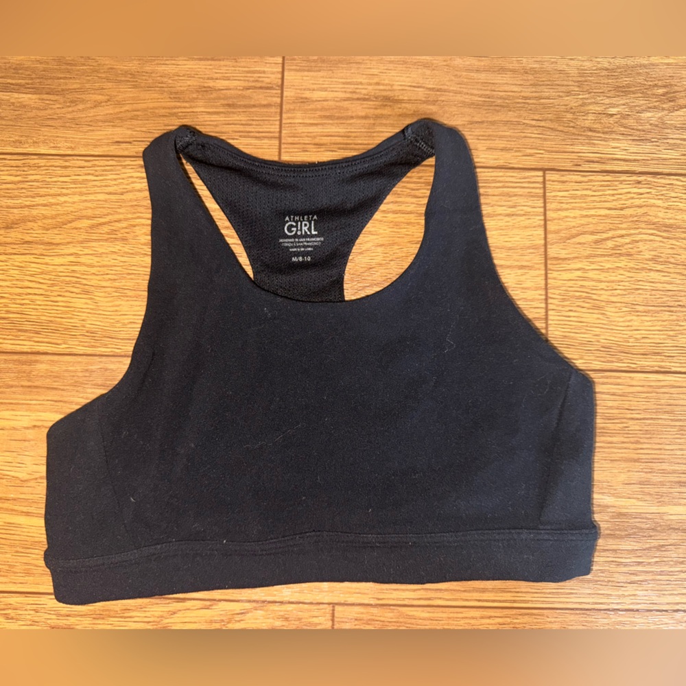 Athleta Girl Sports bra size 8-10 black